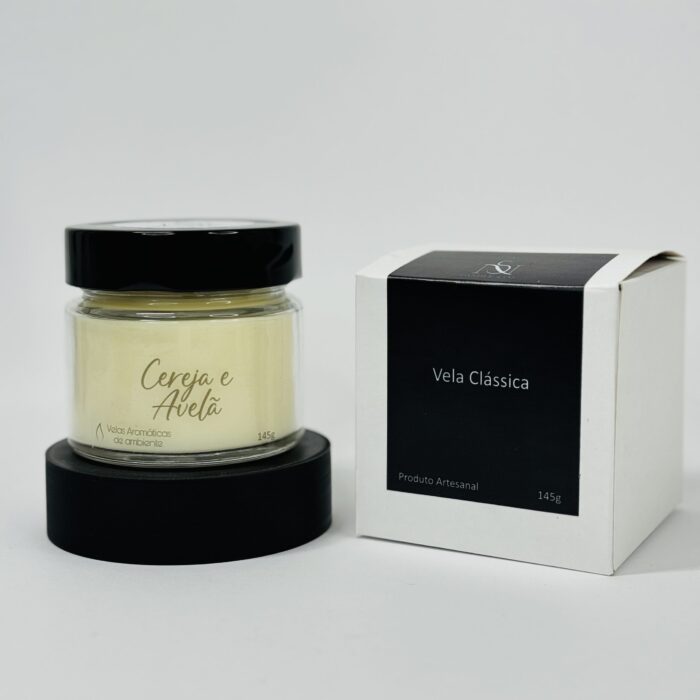 Vela aromática Cereja e avelã com caixa