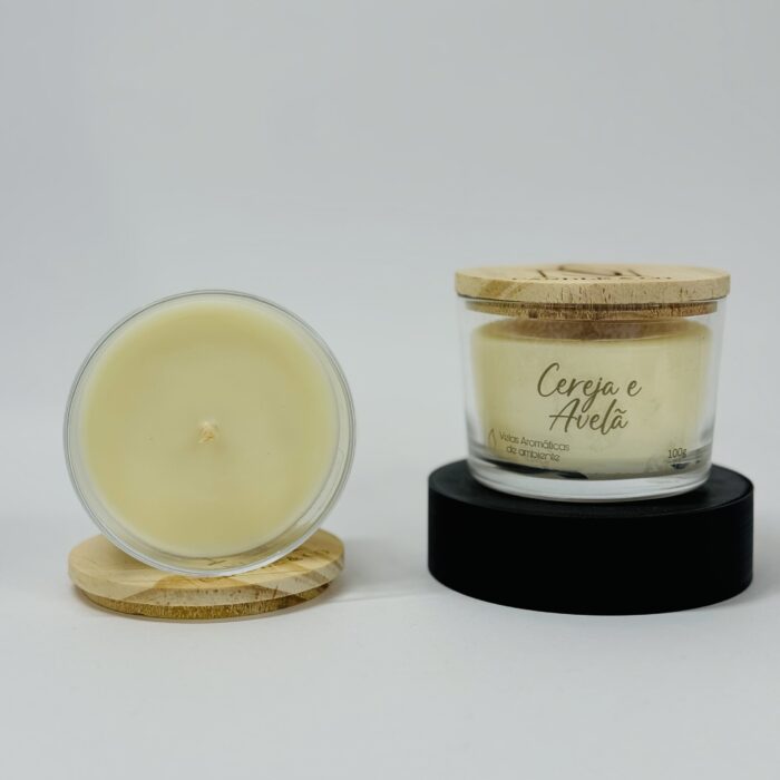 Vela aromática tênue Cereja e Avelã Ns Candle & Co