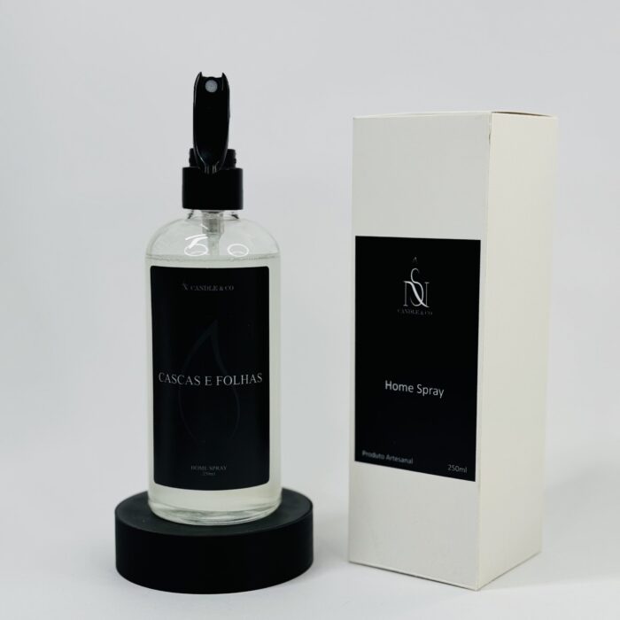 Home Sprays cascas e folhas com caixa