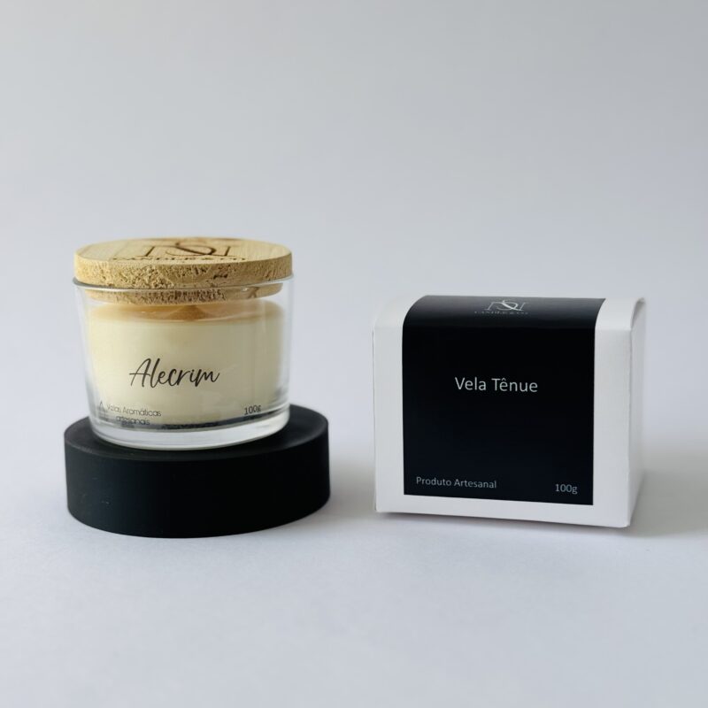 Vela aromática tênue Alecrim com caixa