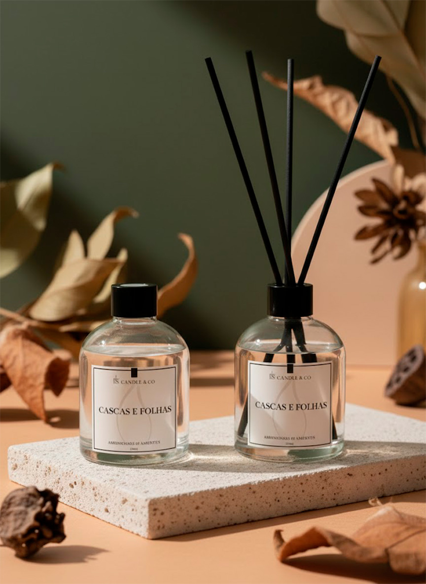 Difusor de Varetas Cascas e Folhas Ns Candle & Co