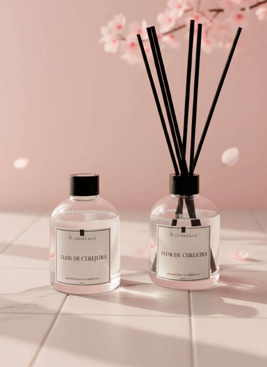 Difusor de Varetas Flor de Cerejeira Ns Candle & Co