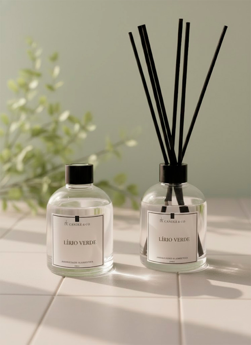 Difusor de Varetas Lírio Verde Ns Candle & Co