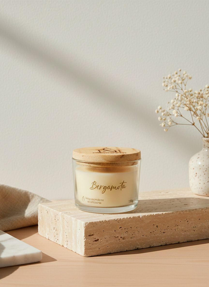 Vela aromática Bergamota Ns Candle & Co