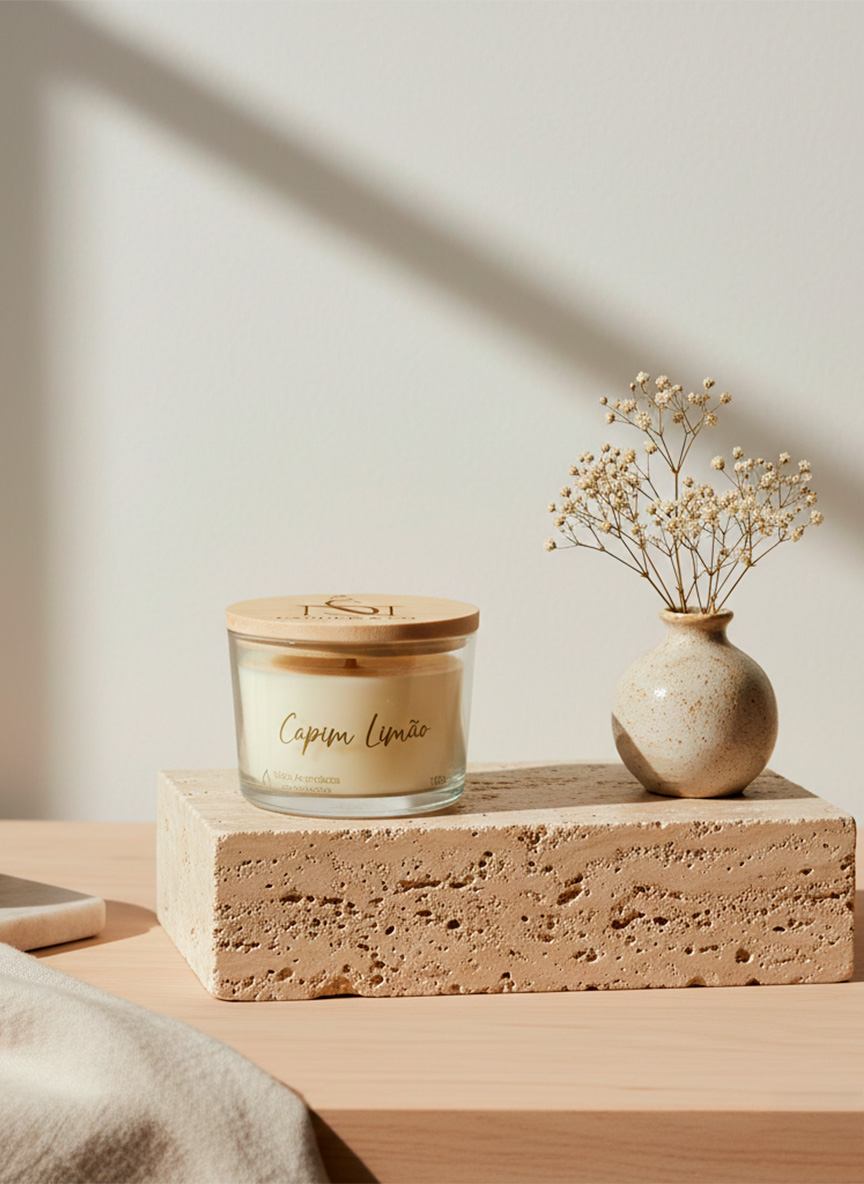 Vela aromática Capim Limão Ns Candle & Co