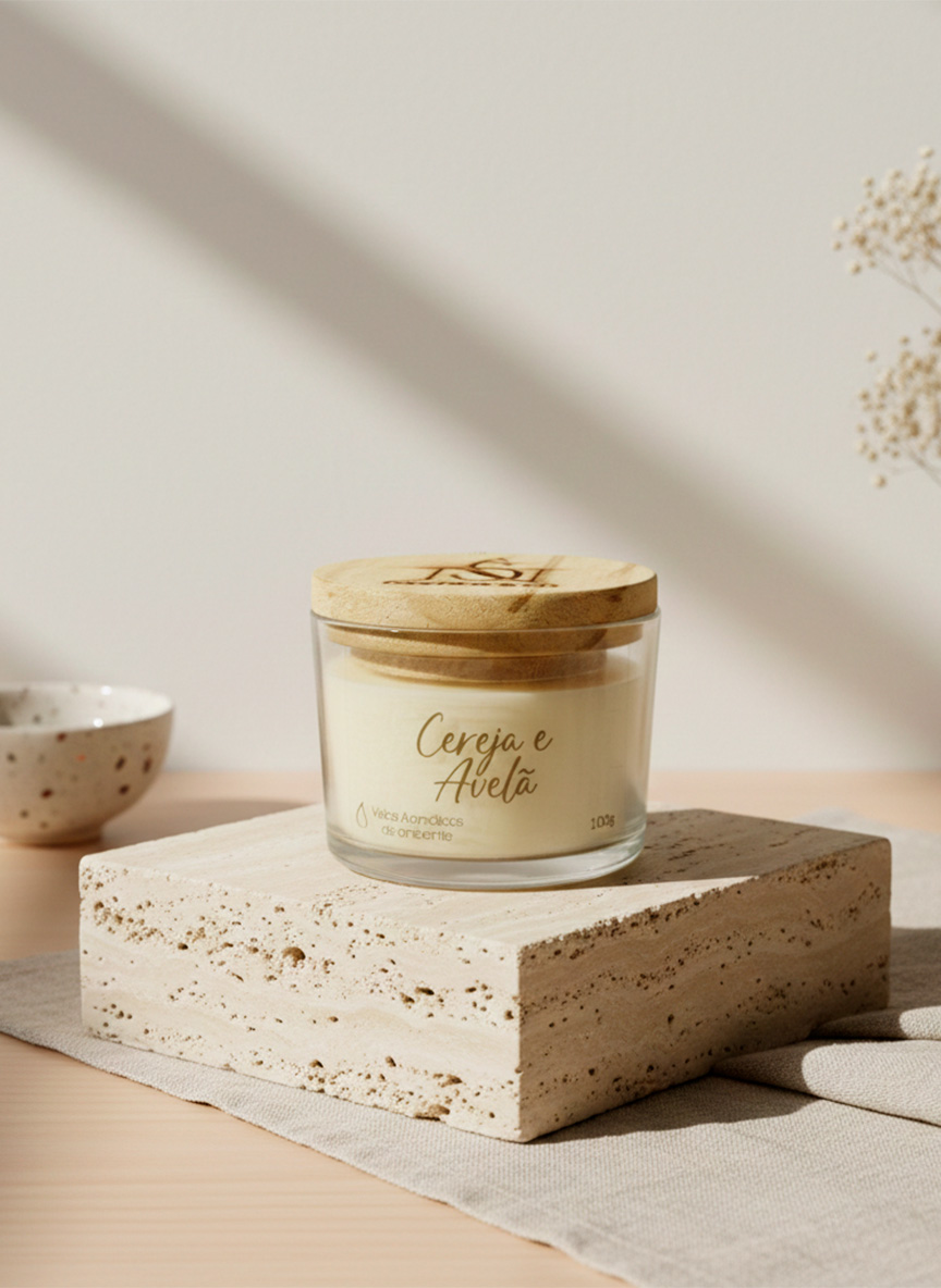 Vela aromática Cereja e Avelã Ns Candle & Co