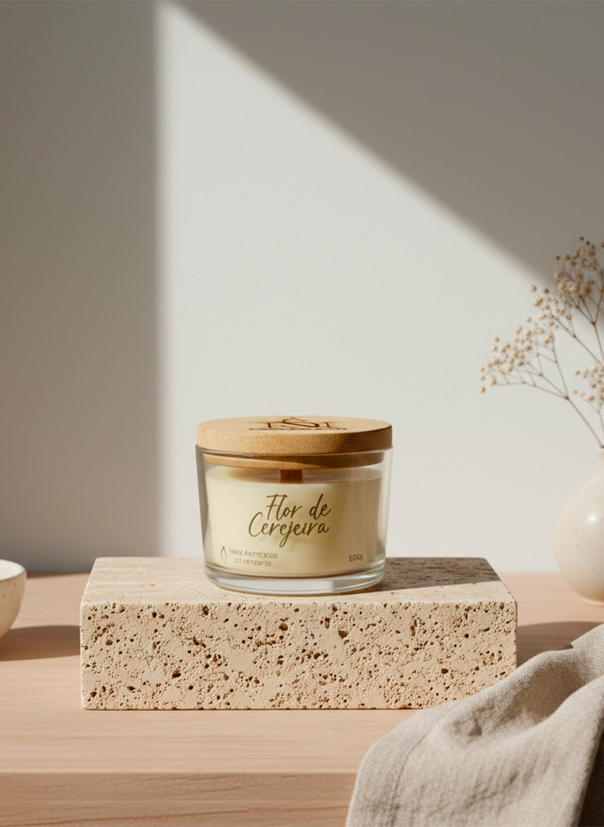 Vela aromática Flor de Cerejeira Ns Candle & Co