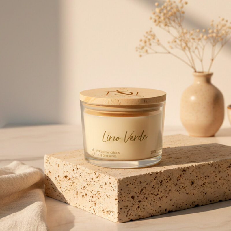 Vela aromática Lírio Verde Ns Candle & Co